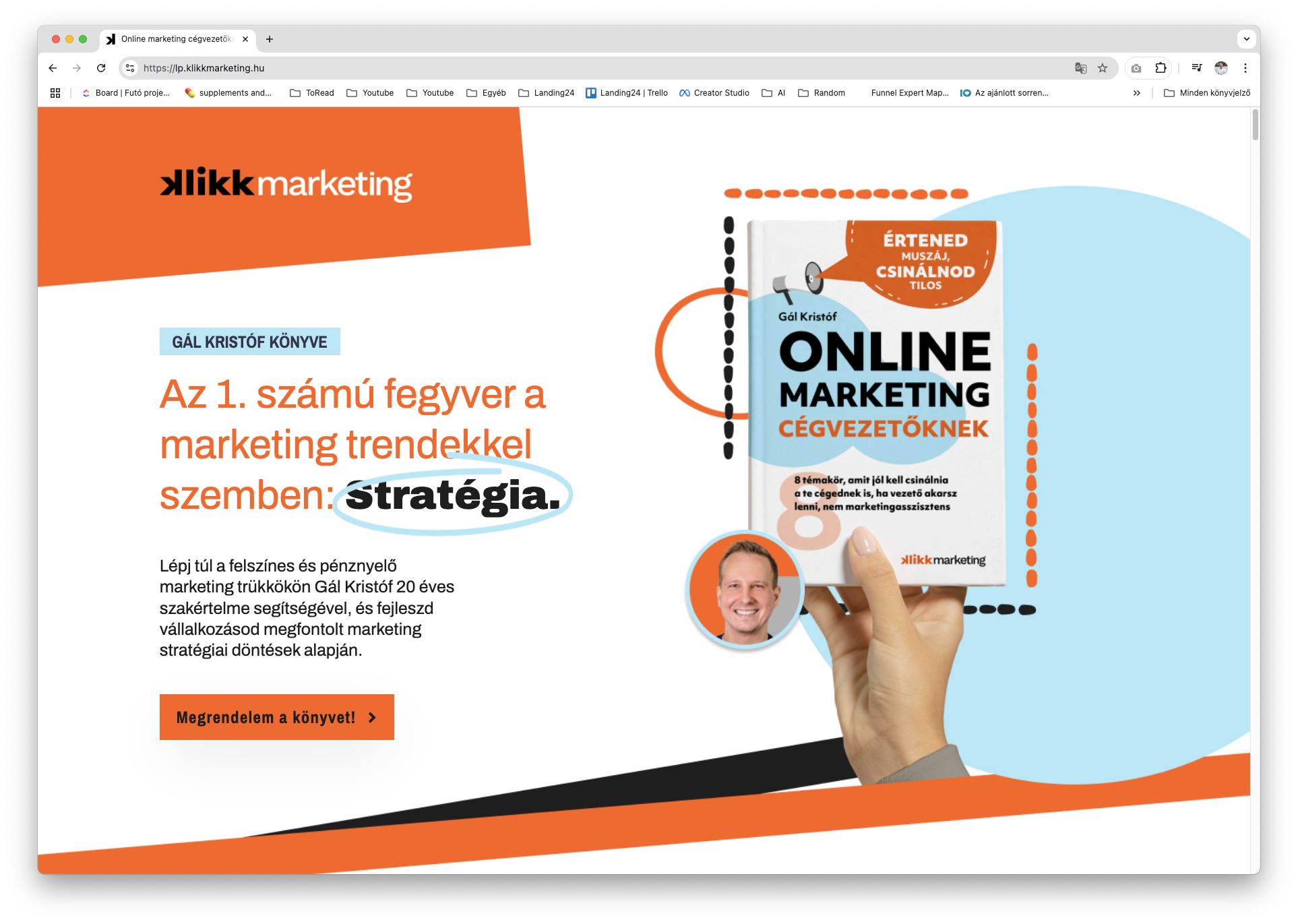 A Landing page legyen tiszta, egyszerű, ne zavarjon be semmi - ekkor működik a legjobban