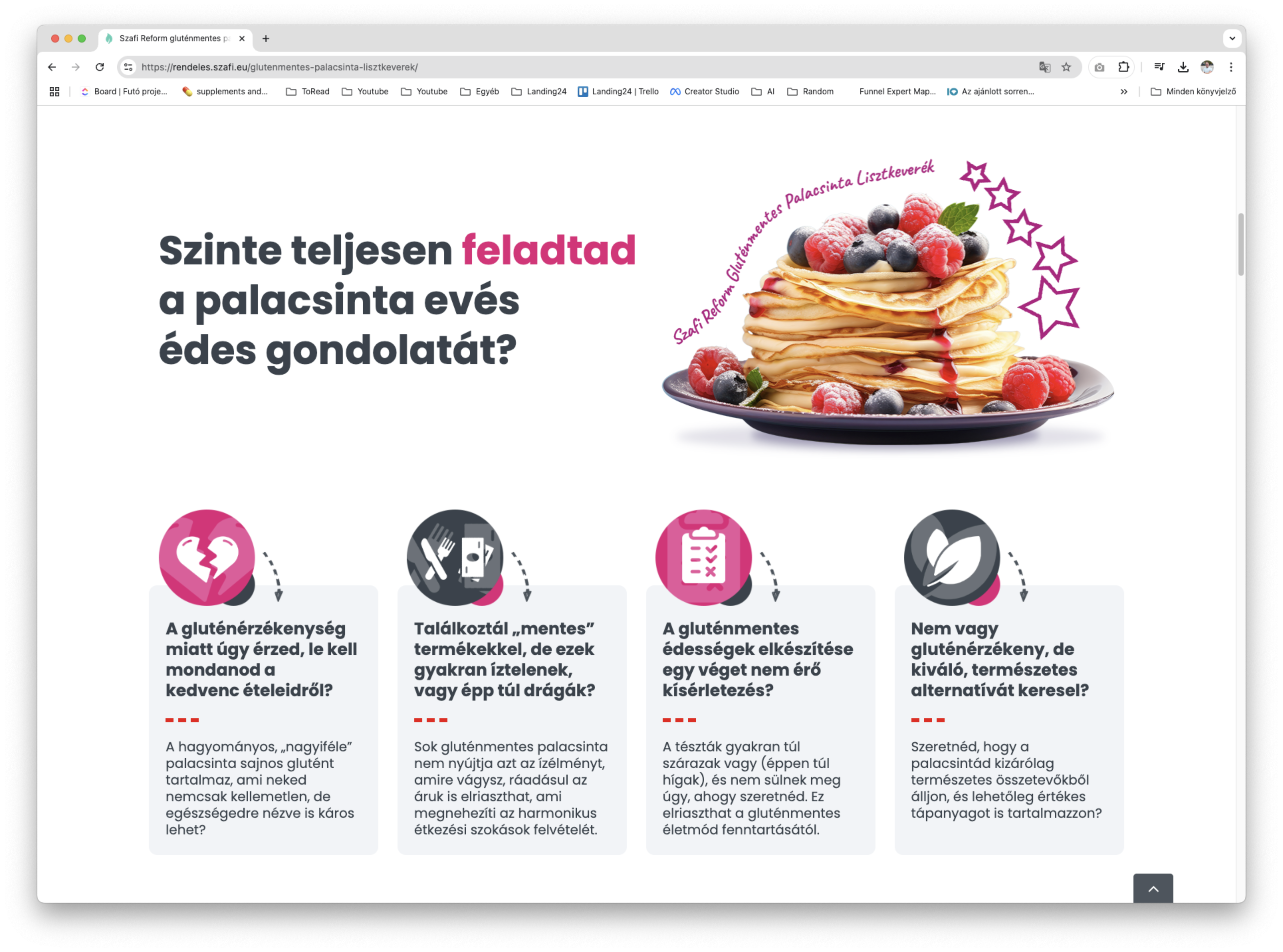 A Landingen csak az szerepel, ami számít, nincs felesleges figyelemelvonás