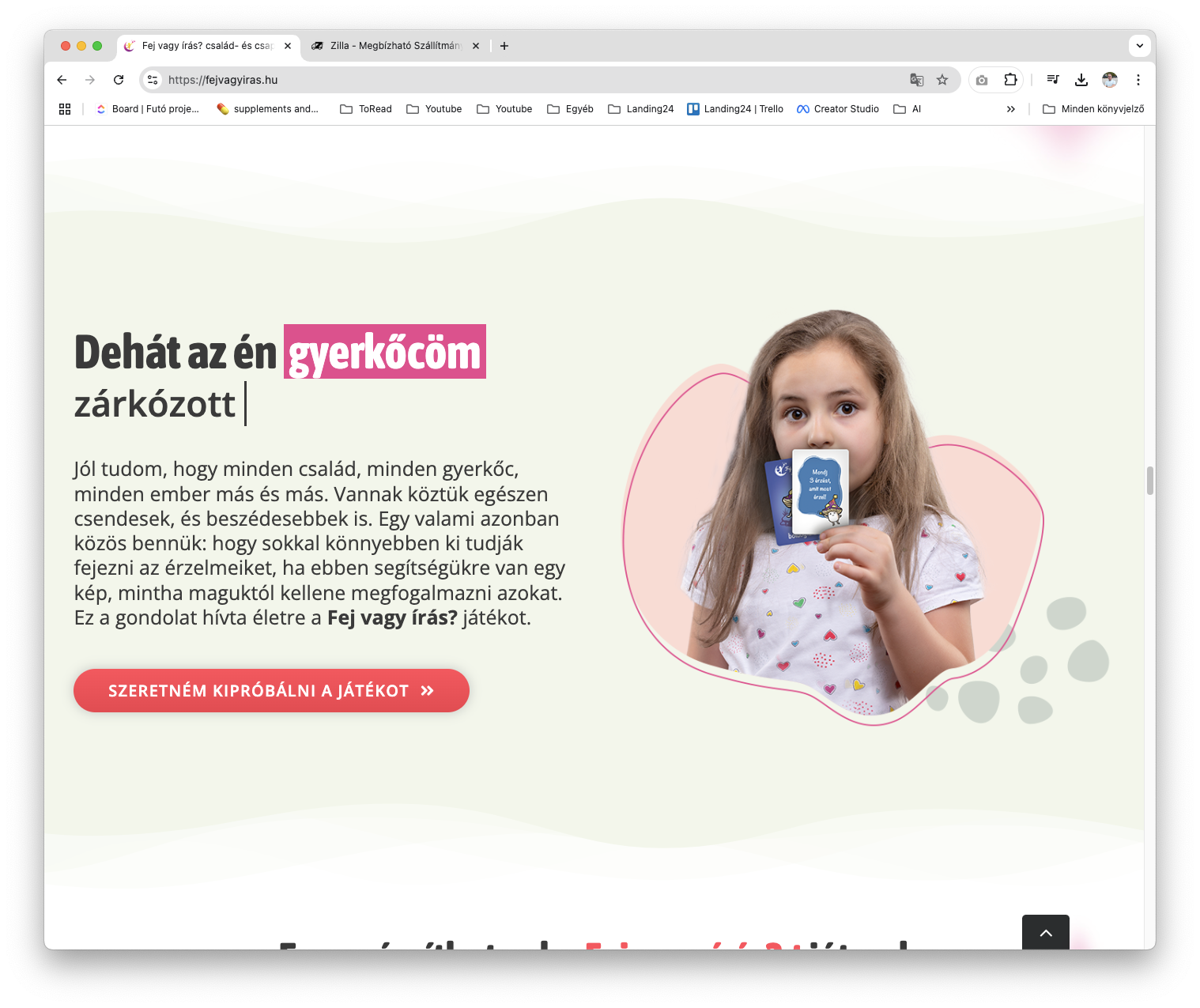 Vágykeltés és megoldás a Landingen kéz a kézben járnak