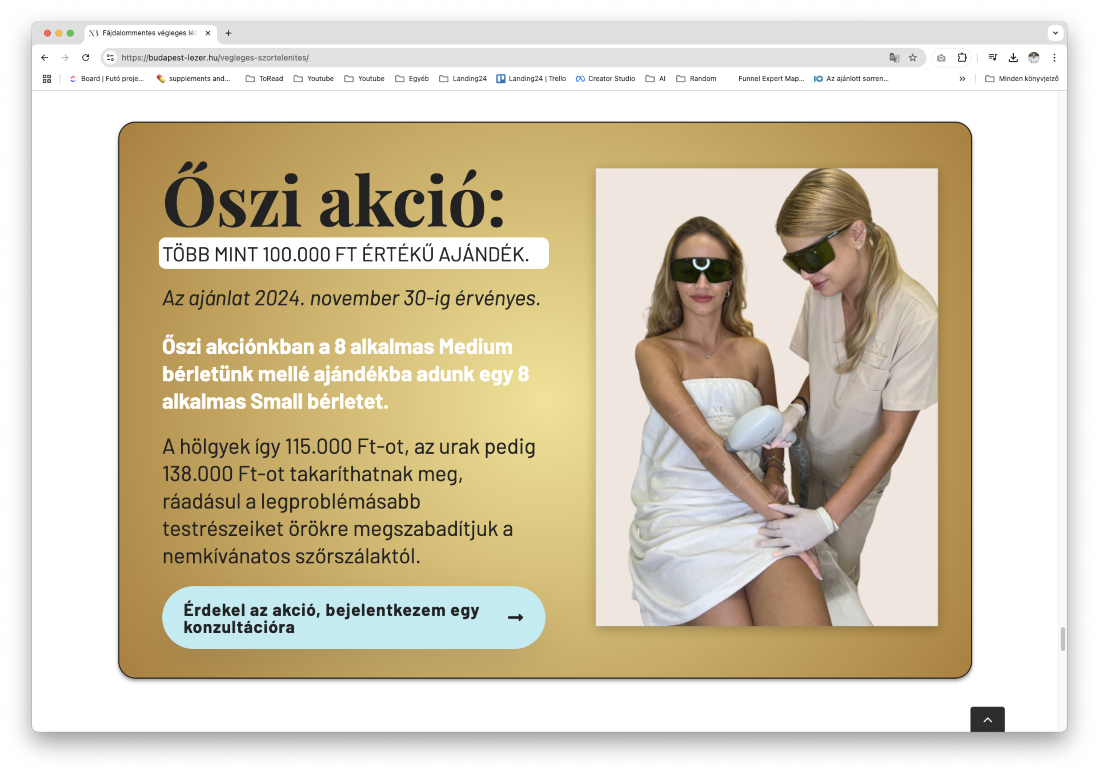 A Landing oldal gyorsan elkészíthető és fókuszált