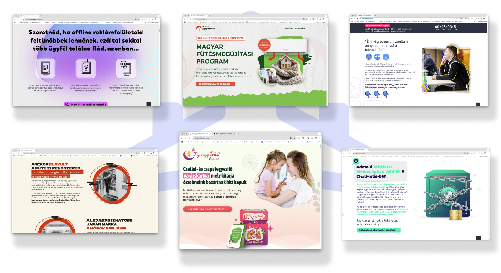 A Landing oldal mindig fókuszált