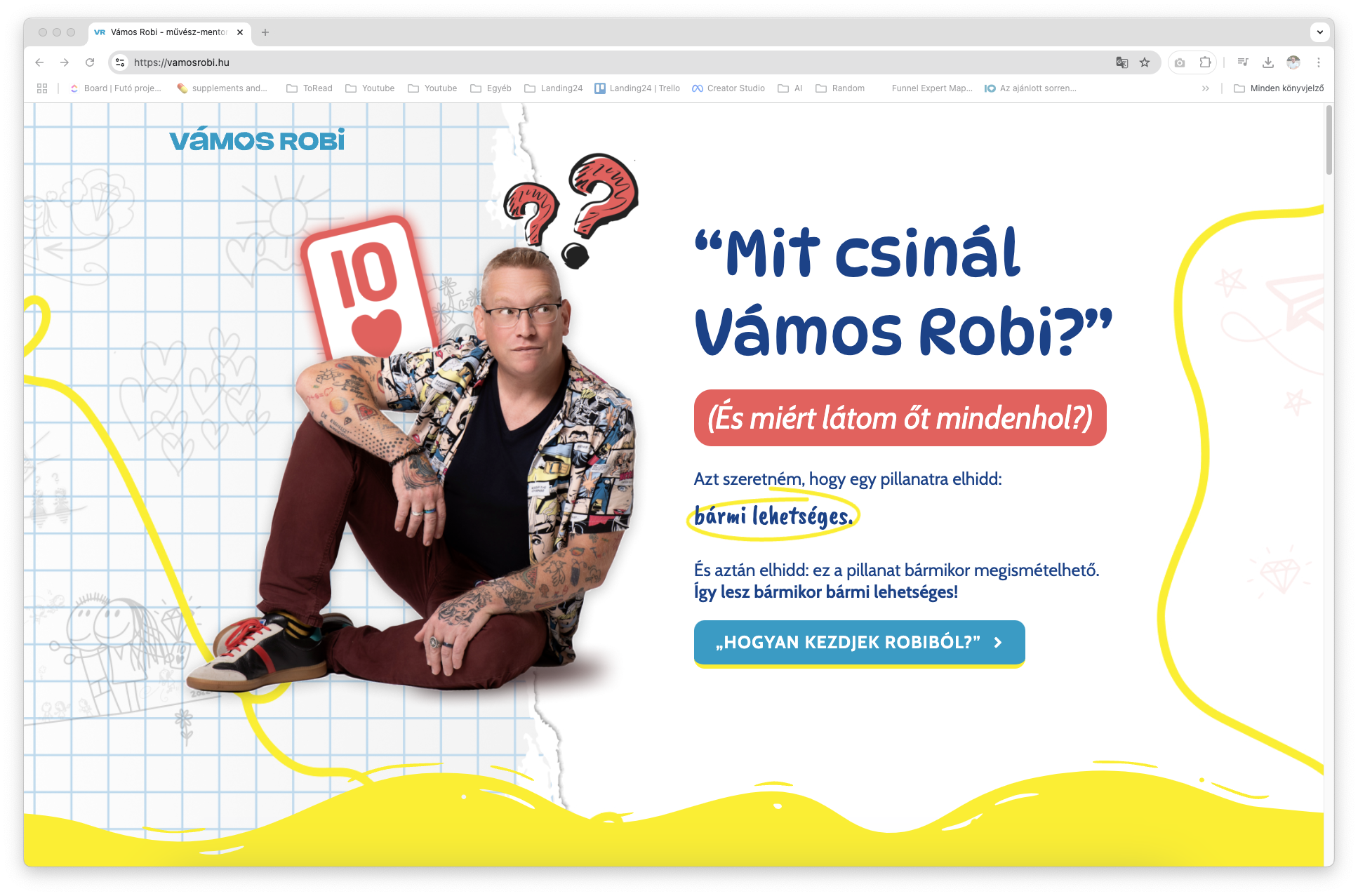 A Landingeknél minden fontos dolog ott van egyetlen oldalon van