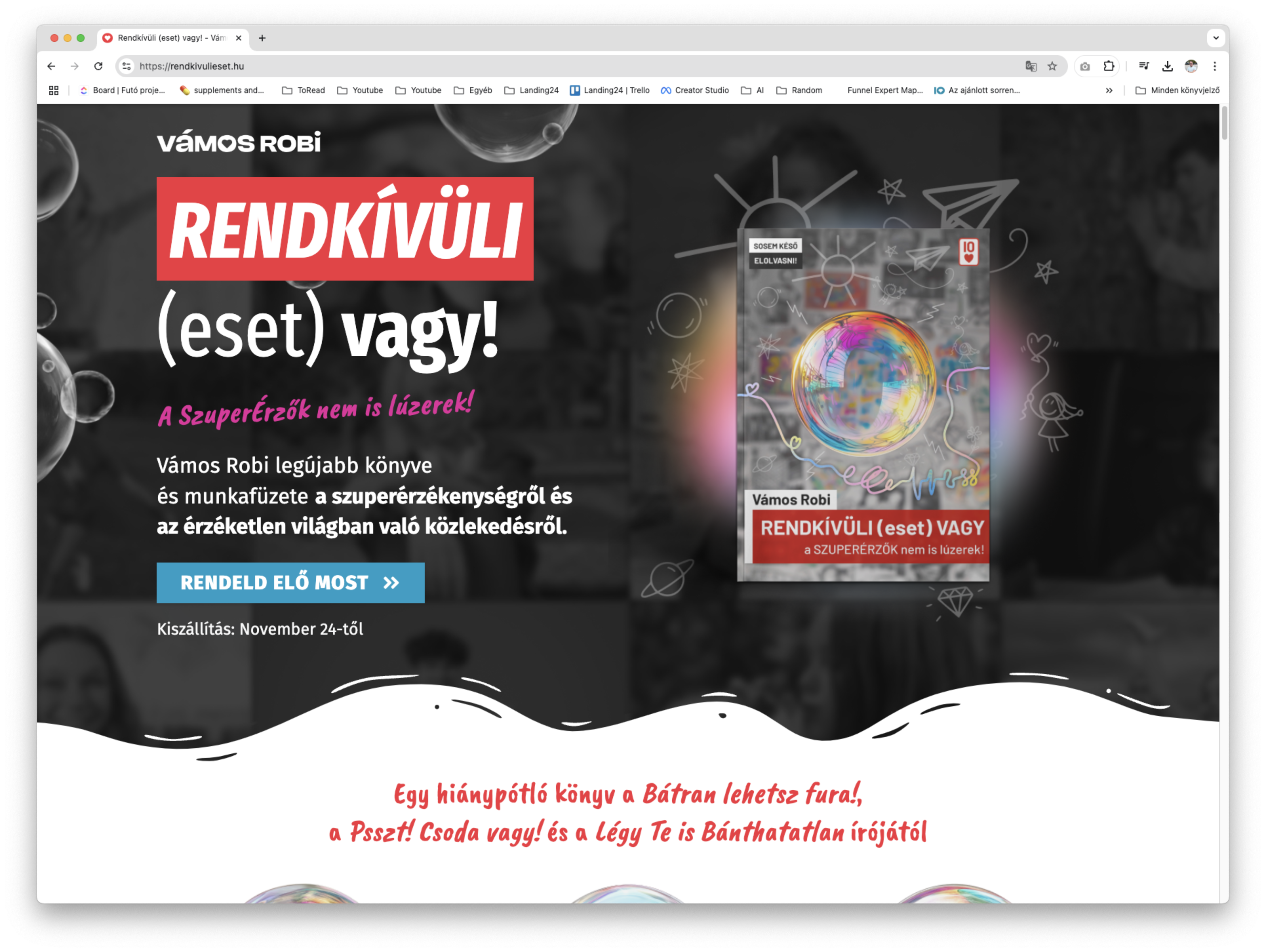 A sales oldal mindig fokuszált stílusjegyekkel dolgozik