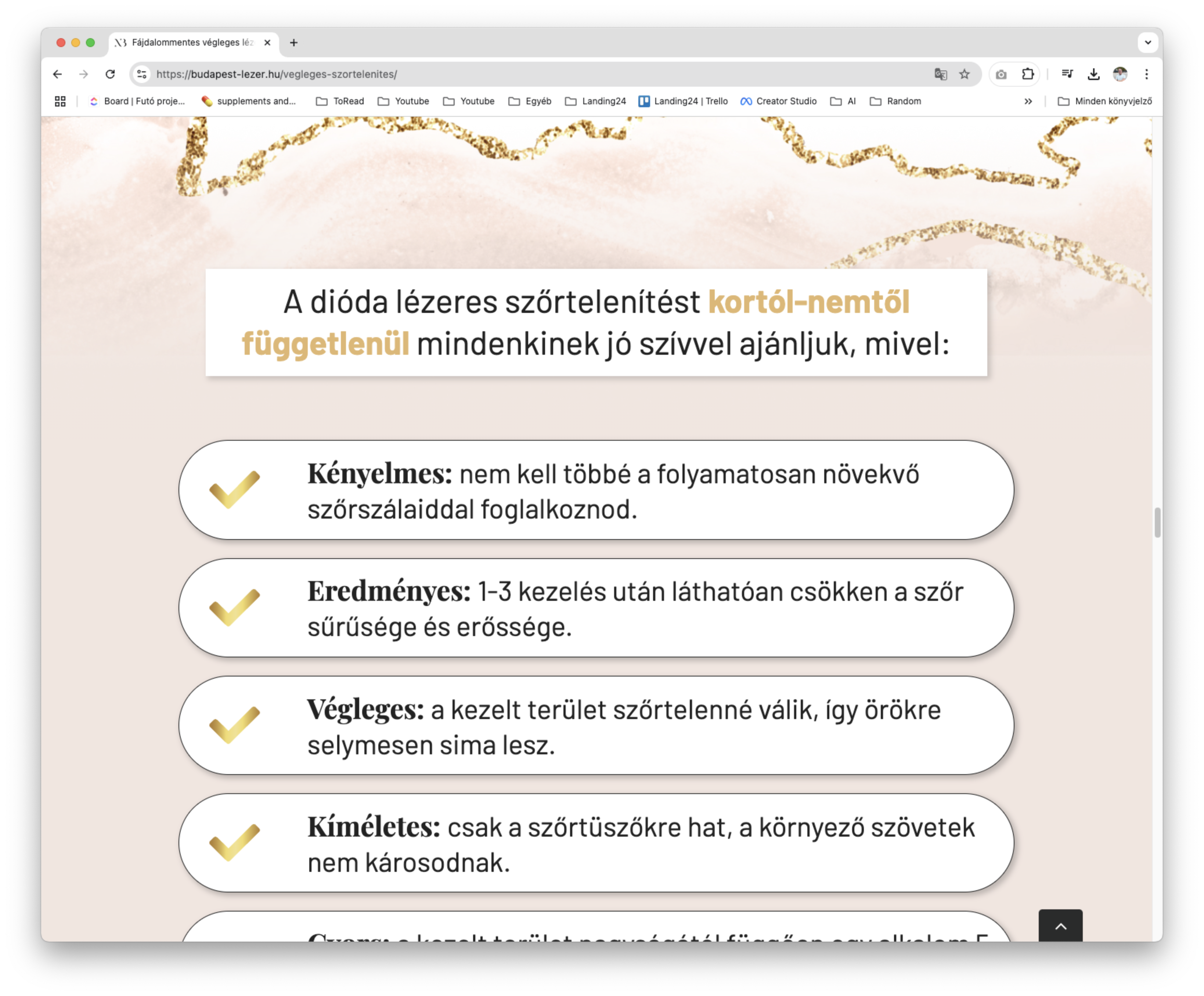 Egy Landing oldalnál minden elem a célhoz vezet.