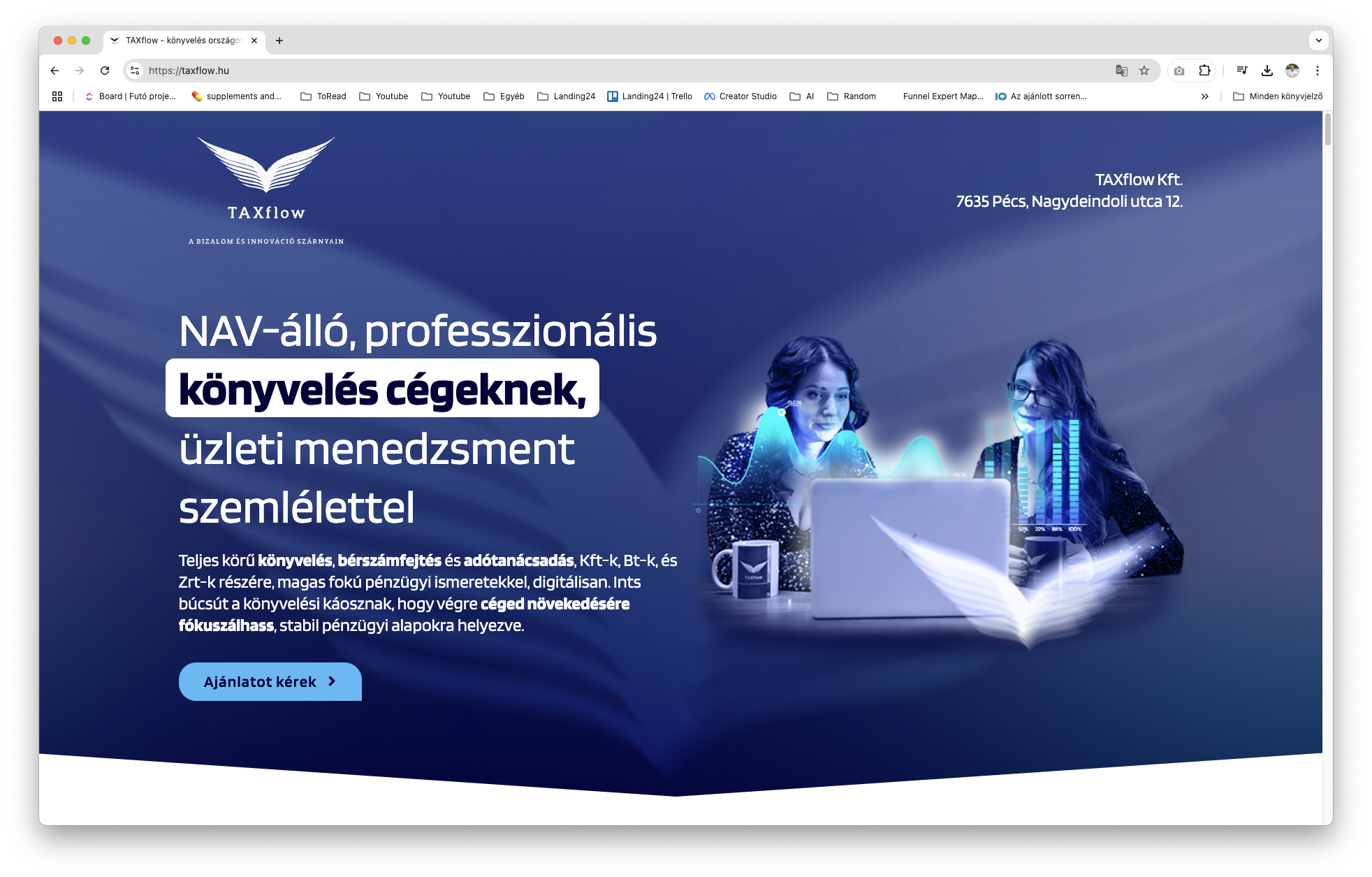Fókuszálj egy célra, például: ajánlatkérés, regisztráció, letöltés