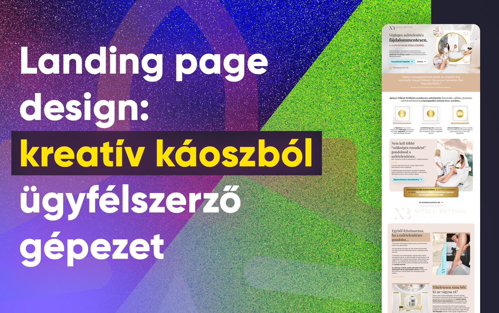 Landing page design - kreatív káoszból ügyfélszerző gépezet