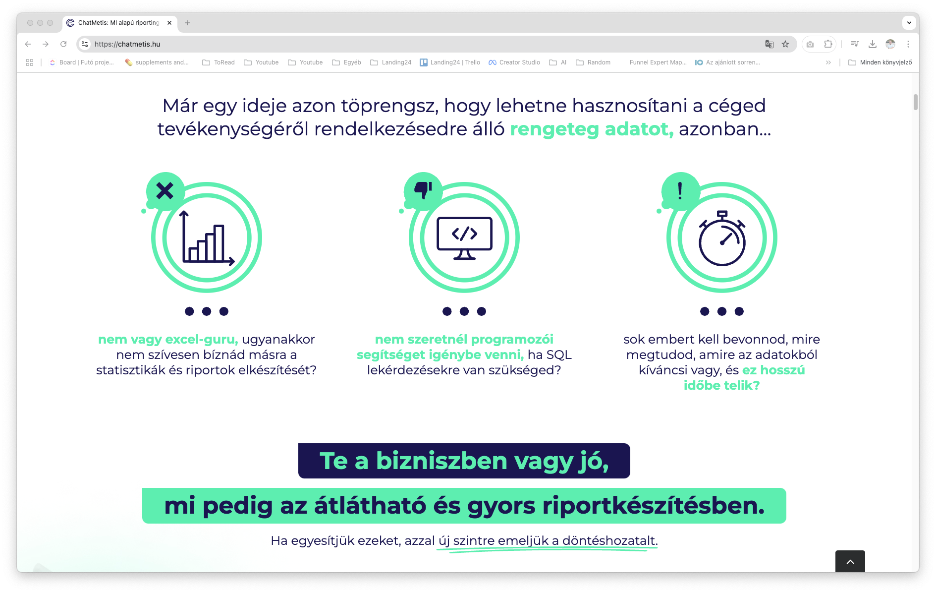 Mindig mutasd meg, milyen problémát oldasz meg