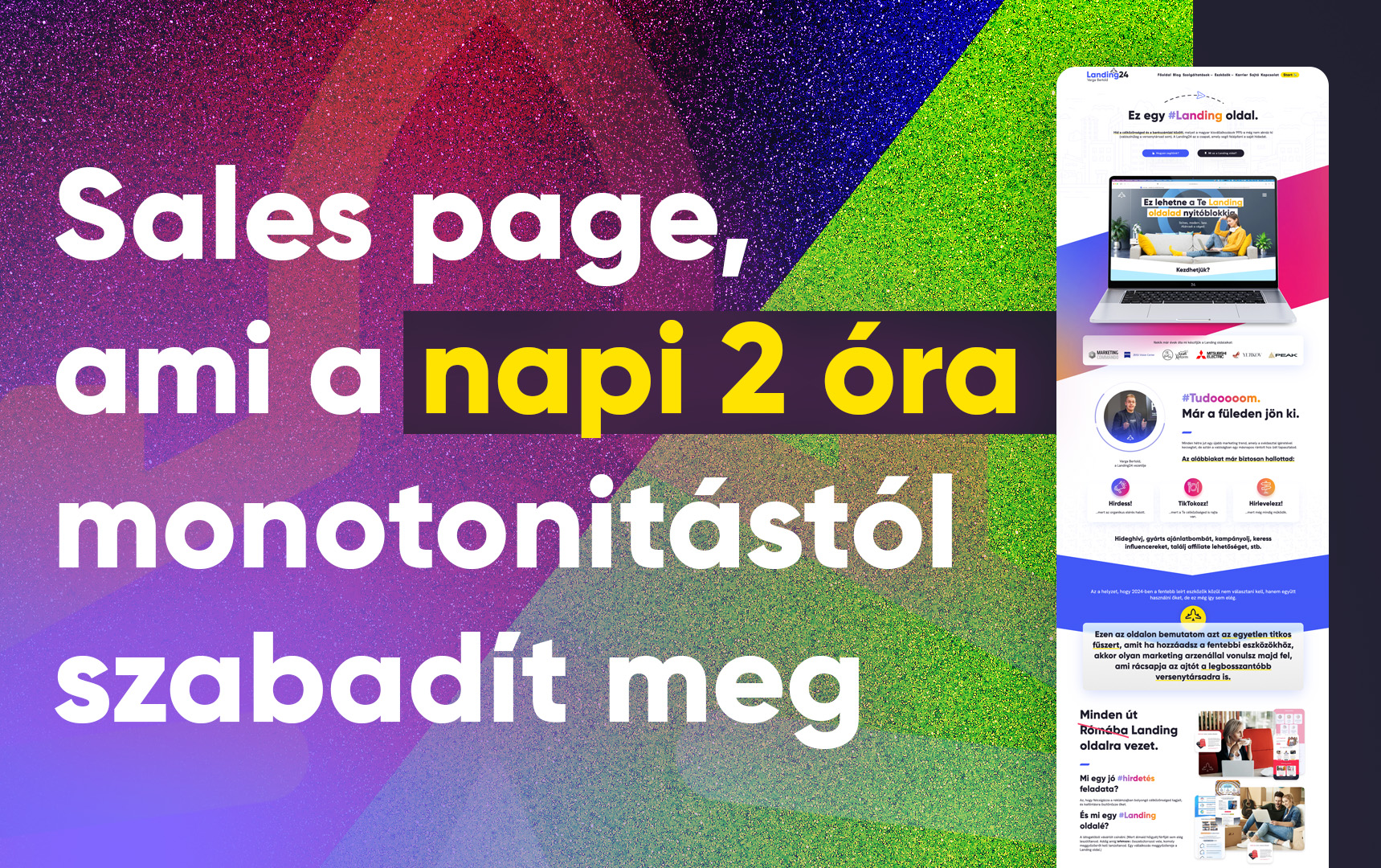 Sales page, ami a napi 2 óra monotonitástól szabadít meg